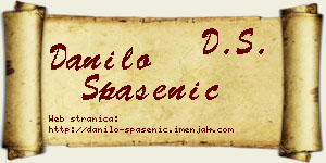 Danilo Spasenić vizit kartica